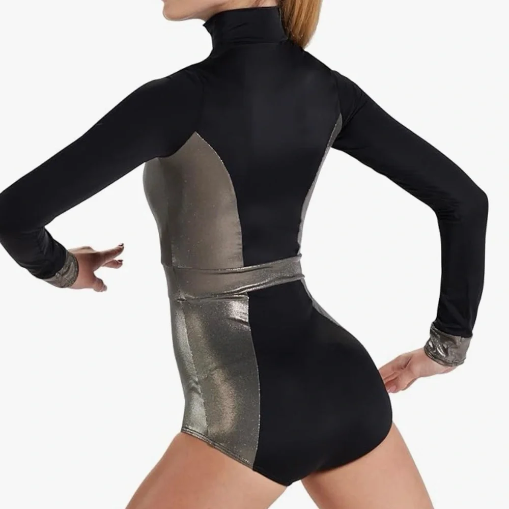 Balera Metallic zip front leotard - Picture 2 of 9